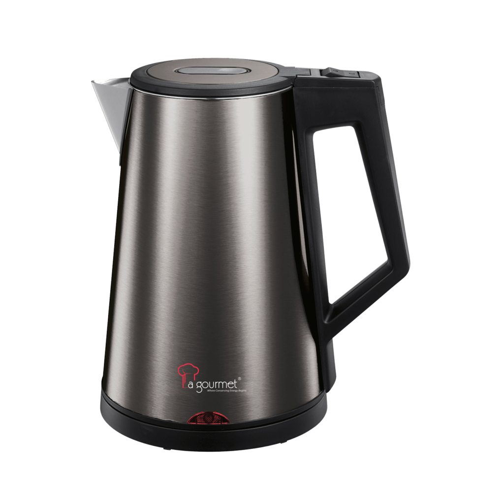 La Gourmet® 1.7L Healthy Seamless Electric Kettle (Titanium Black