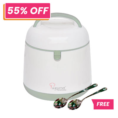 La gourmet® Thermal Wonder Cooker 1.5L (White) with Free Gift