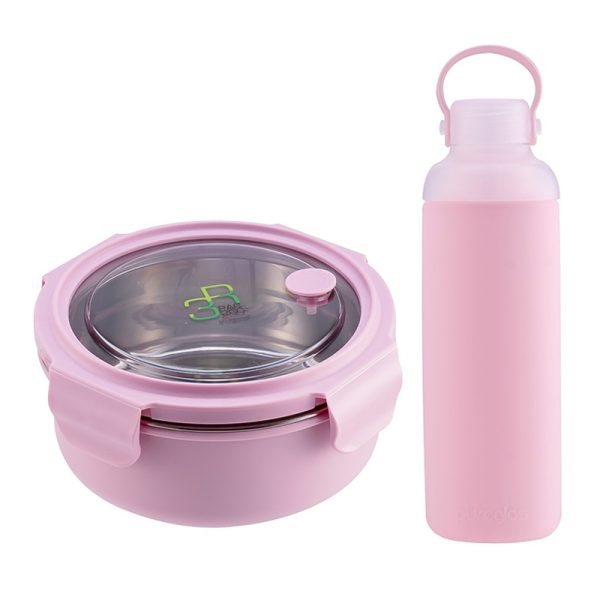 PAC2GO Sassy Collection 700ml Round Lunch Box with Free Gift