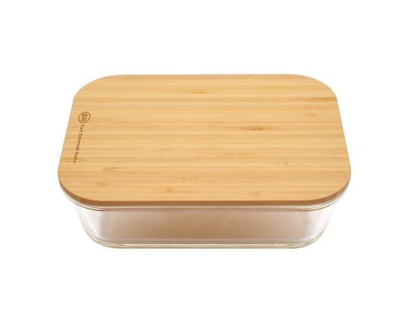 Chef Wan's Carl Smith Sohn Series 1040ml Rectangular Storage Container with Bamboo Lid Set of 2